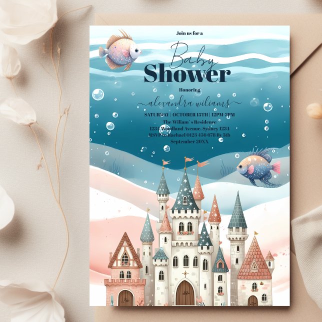 Invitación Under the Sea Ocean Animals Baby Shower (Subido por el creador)