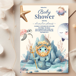 Invitación Under the Sea Ocean Animals Baby Shower
