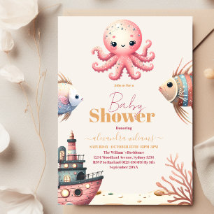Invitación Under the Sea Ocean Animals Baby Shower