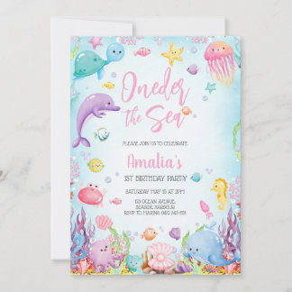 Invitación Under the Sea Ocean Animals Birthday Party