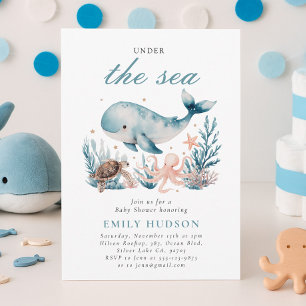Invitación Under the Sea Ocean Baby Shower