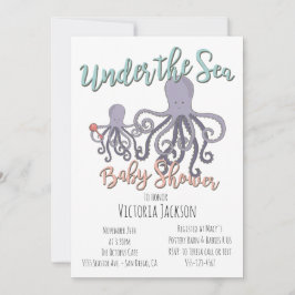 Invitación Under the Sea Octopus Baby Shower