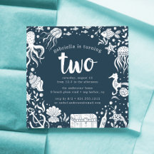 Under the Sea | Second Birthday Party Invitation