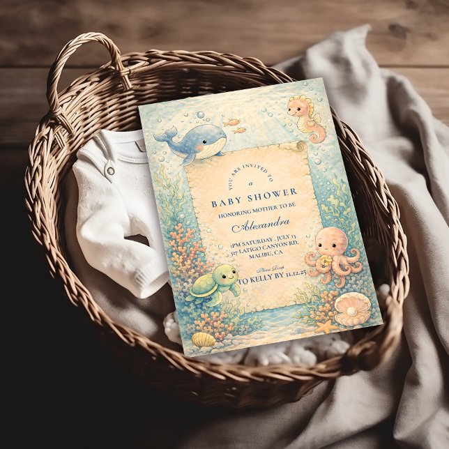Invitación Under the Sea Storybook Baby Shower (Subido por el creador)