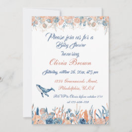 Invitación Under the Sea Watercolor Baby Shower