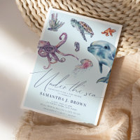 Under the Sea Watercolor Ocean Baby Shower