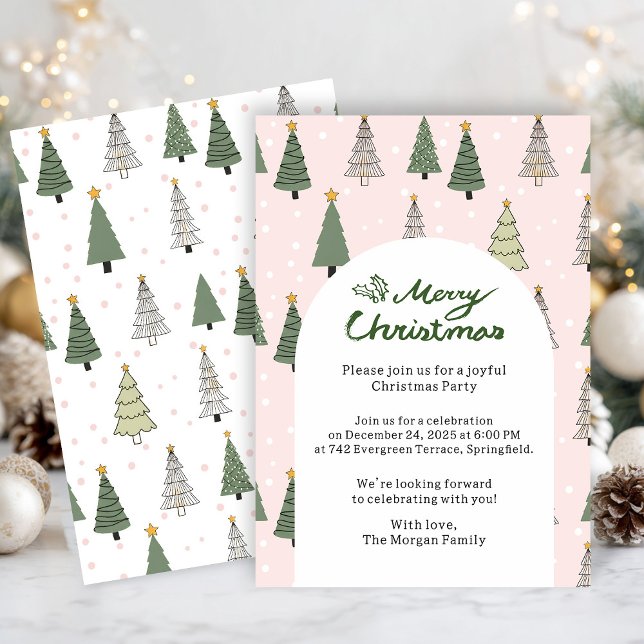 Invitación Under the Snowy Trees – Christmas Party (Subido por el creador)