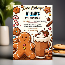 Invitación Únete a la comida linda Niños Cookie Exchange 7º c