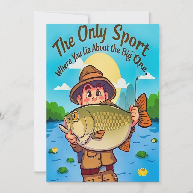 Invitación Únete a la Diversión de la Pesca (Anverso)