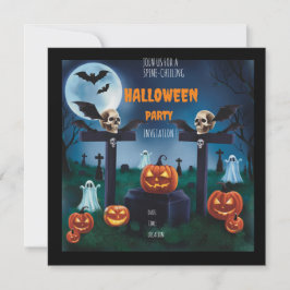 Invitación "Únete a la Fiesta de Halloween en el Cementerio d