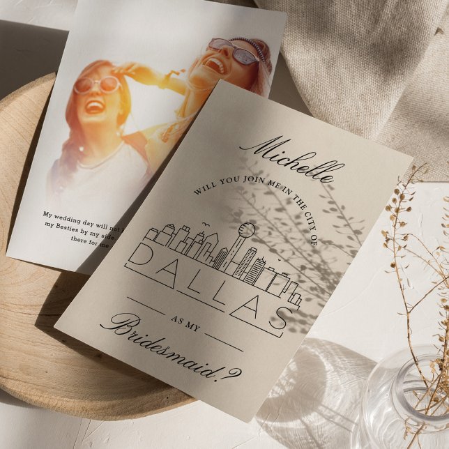 Invitación Únete a mí en Dallas | Solicitud de fiesta nupcial (Subido por el creador)
