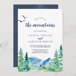 Invitación Únete A Nosotros En La Boda De Destino De Las Mont
