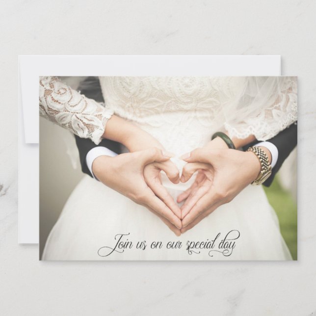 Invitación Únete a nosotros en nuestro día especial, invitaci (Anverso)