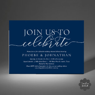 Invitación Únete a Nosotros para Celebrar, Cena de Ensayo de