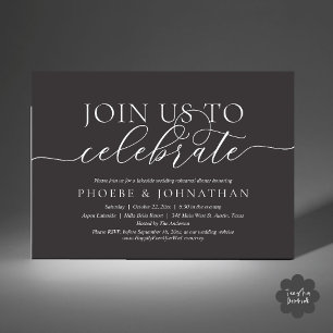 Invitación Únete a Nosotros para Celebrar, Cena de Ensayo de