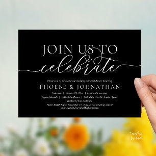 Invitación Únete a Nosotros para Celebrar, Cena de Ensayo de 
