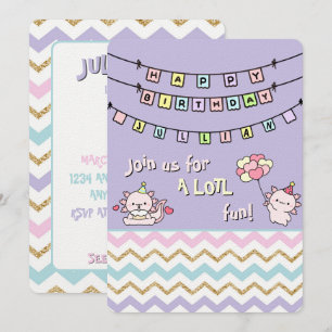 Invitación ¡Únete a nosotros para divertirnos! Cumpleaños Axo