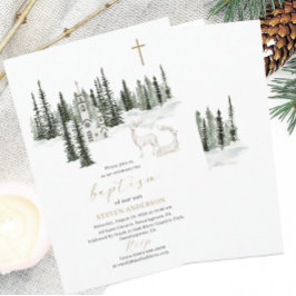 Invitación Únete a nosotros para un bautismo que hace frío fu