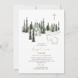 Invitación Únete a nosotros para un bautismo que hace frío fu