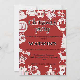 Invitación "¡Únete a nosotros para un Fiesta de Navidades de