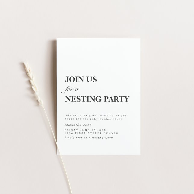 Invitación Únete a nosotros para un Fiesta de nidificación (Subido por el creador)