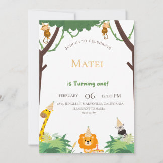 Invitación Únete a nosotros para una aventura salvaje - Prime