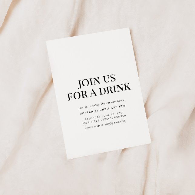 Invitación Únete A Nosotros Para Una Bebida Invitada Fiesta D (Subido por el creador)