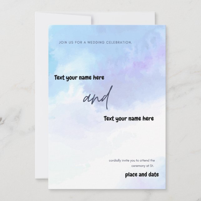 Invitación Únete a nosotros para una celebración boda (Anverso)