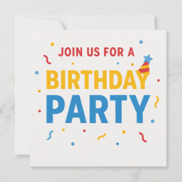 Invitación Únete a nosotros para una fiesta de cumpleaños - C