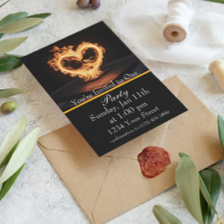 Invitación ¡Únete a nosotros para una fiesta de fuego llamati
