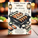 Invitación Únete al Chef Bbq japonés Sushi Hibachi cumpleaños<br><div class="desc">Únete a nosotros para una aventura culinaria en nuestra Invitación de 30 cumpleaños "Join Chef BBQ Japanese Sushi Hibachi" (Únase a su chef BBQ). Podrá disfrutar de una celebración única que combina lo mejor de la barbacoa, el sushi japonés y las delicias de los hibachi. El diseño marca la pauta...</div>