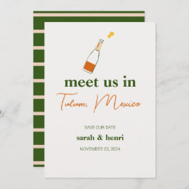 Invitación únete con nosotros en tulum Wedding excepto la fec