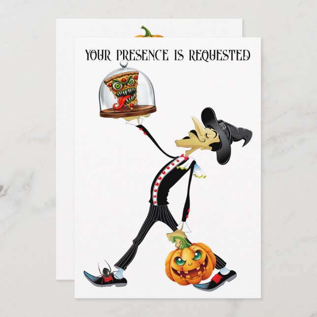 Invitación única a la reunión de Halloween (Anverso / Reverso)