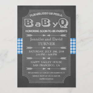 Invitación única de Baby Shower BaByQ