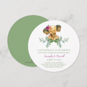 Invitación única de Baby Shower del elefante del