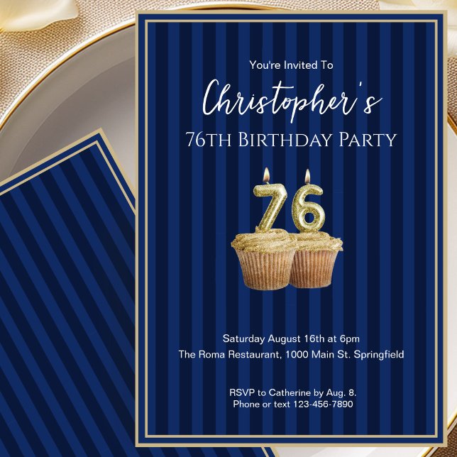 Invitación Única de Cumpleaños número 76 para Él e (Subido por el creador)