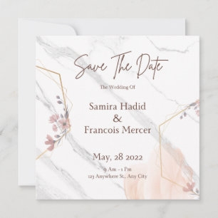 Invitación Única de Guarda la Fecha para Boda