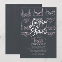 Invitación única de la ducha de la ropa interior