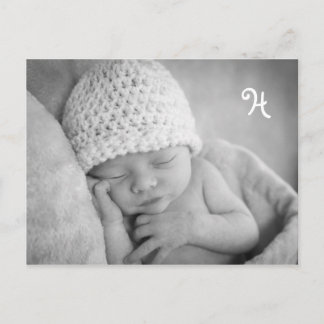 Invitación única para bebés con sobre fotográfico