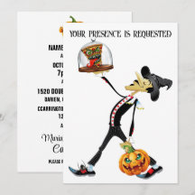 Invitación única para reunión de Halloween