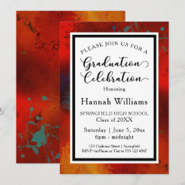 Invitación única para una fiesta de graduación de 