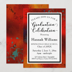 Invitación única para una fiesta de graduación de