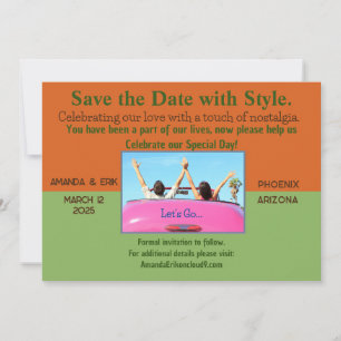 Invitación única y casual para guardar la fecha co