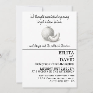 Invitación única y divertida a una boda