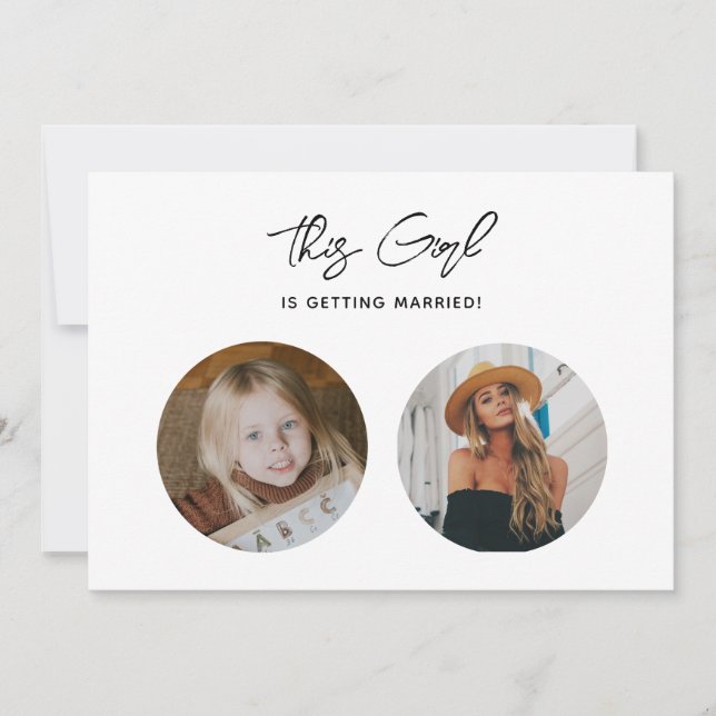 Invitación Único gracioso elegante foto infantil ducha de nov (Anverso)