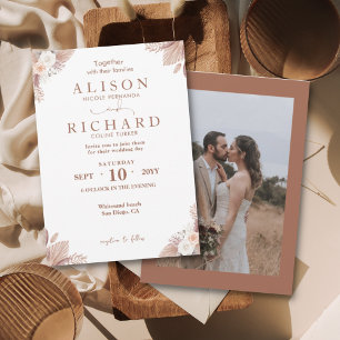 Invitación Único junto con su Boda en línea de familias