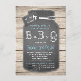 Invitación Único Rústico Mason Jar Chalkboard Baby Shower