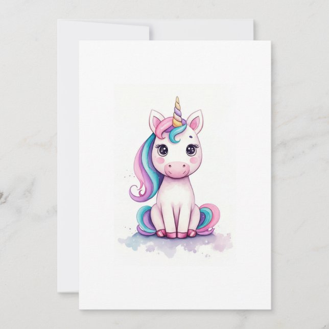Invitación unicorn (Anverso)