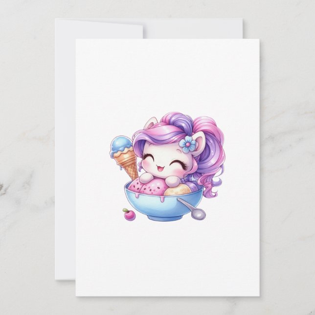 Invitación unicorn  (Anverso)