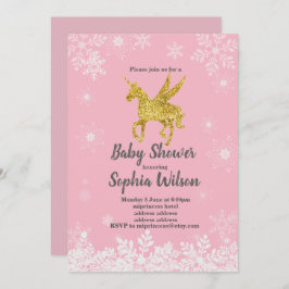 Invitación unicorn Baby Shower para chica
